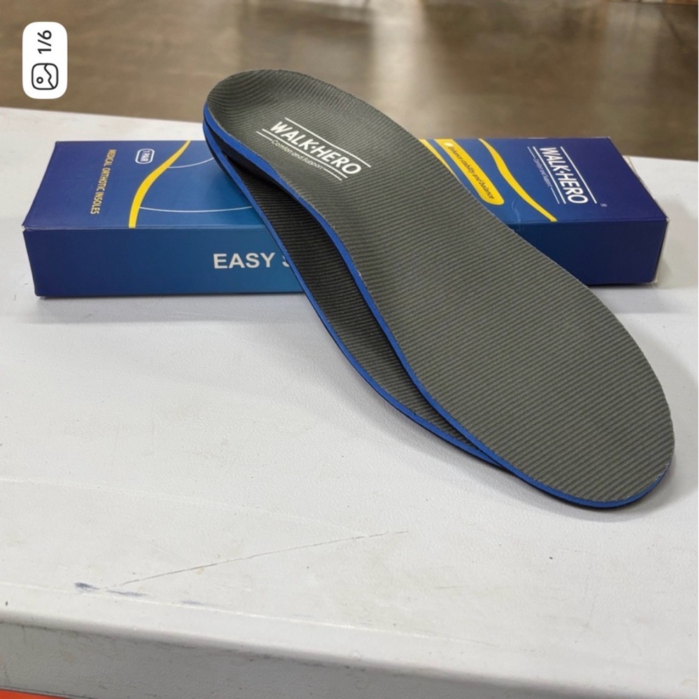 WalkHero Arch‎ Support Orthotic Insoles Men’s 10-10 1/2 Women’s 12-12 1/2
